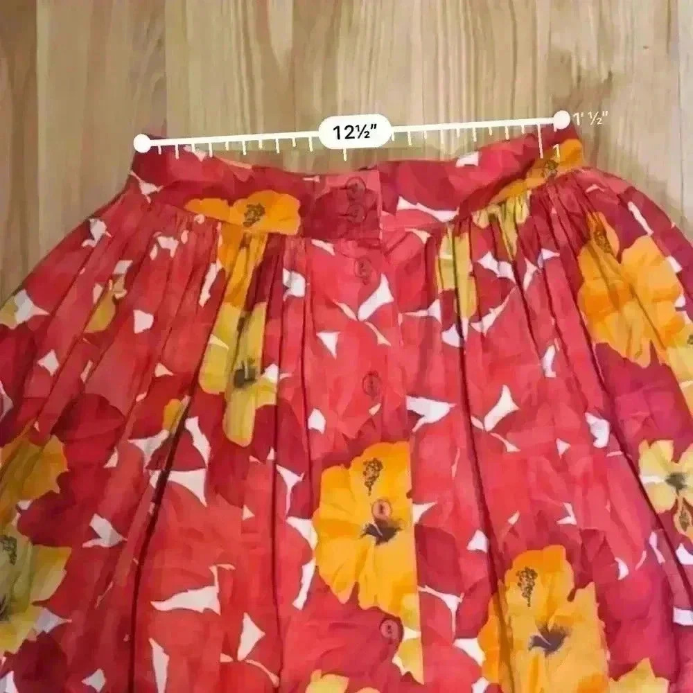 Vintage Hauber Sporting Life Floral Button Front & Back Germany Size 8 - Picture 11 of 11